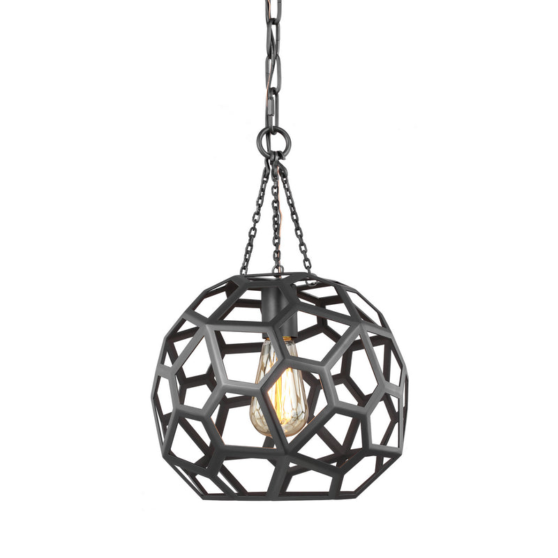One Light Pendant<br /><span style="color:#4AB0CE;">Entrega: 4-10 dias en USA</span><br /><span style="color:#4AB0CE;font-size:60%;">PREGUNTE POR ENTREGA EN PANAMA</span><br />Collection: Feccetta<br />Finish: Midnight Black