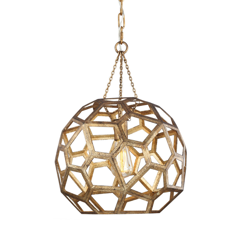 One Light Pendant<br /><span style="color:#4AB0CE;">Entrega: 4-10 dias en USA</span><br /><span style="color:#4AB0CE;font-size:60%;">PREGUNTE POR ENTREGA EN PANAMA</span><br />Collection: Feccetta<br />Finish: Antique Gild