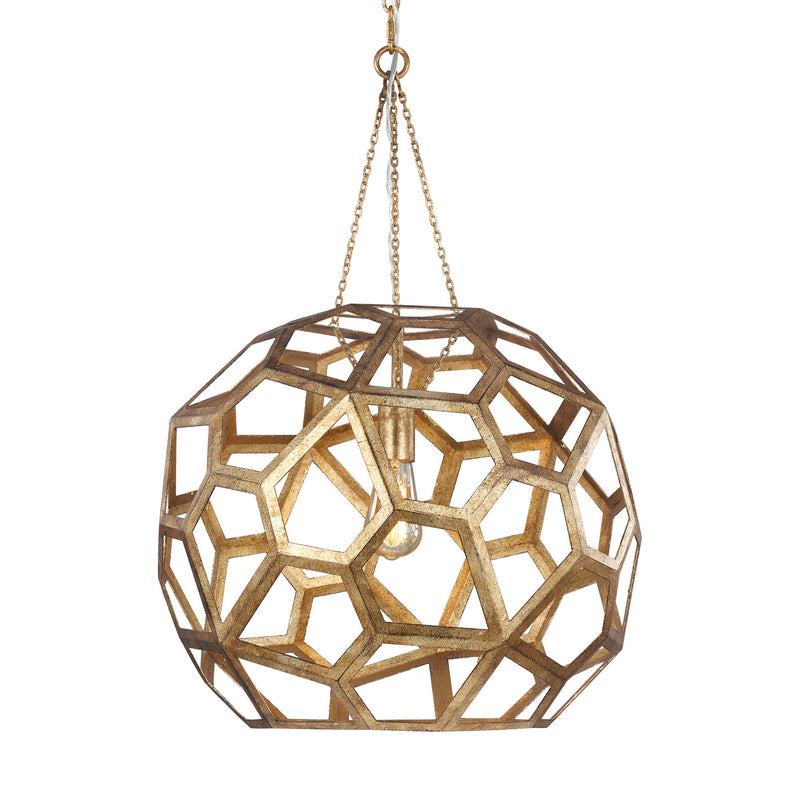 One Light Pendant<br /><span style="color:#4AB0CE;">Entrega: 4-10 dias en USA</span><br /><span style="color:#4AB0CE;font-size:60%;">PREGUNTE POR ENTREGA EN PANAMA</span><br />Collection: Feccetta<br />Finish: Antique Gild