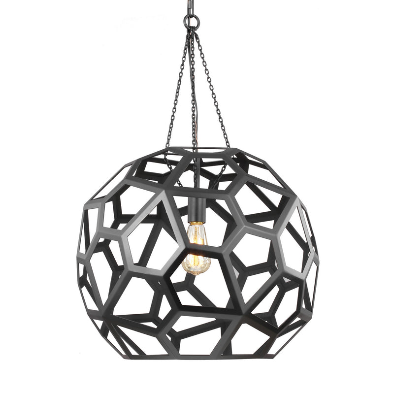 One Light Pendant<br /><span style="color:#4AB0CE;">Entrega: 4-10 dias en USA</span><br /><span style="color:#4AB0CE;font-size:60%;">PREGUNTE POR ENTREGA EN PANAMA</span><br />Collection: Feccetta<br />Finish: Midnight Black