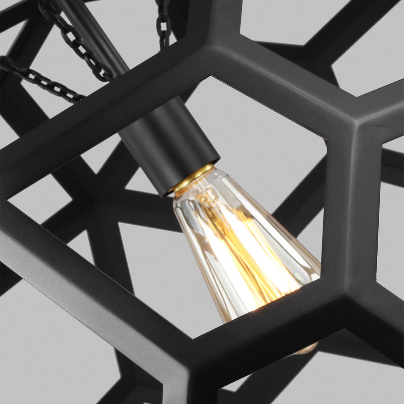 One Light Pendant<br /><span style="color:#4AB0CE;">Entrega: 4-10 dias en USA</span><br /><span style="color:#4AB0CE;font-size:60%;">PREGUNTE POR ENTREGA EN PANAMA</span><br />Collection: Feccetta<br />Finish: Midnight Black