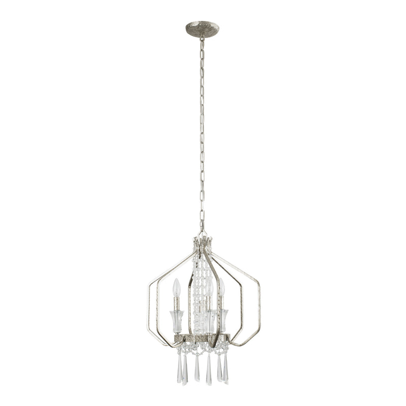 Four Light Pendant<br /><span style="color:#4AB0CE;">Entrega: 4-10 dias en USA</span><br /><span style="color:#4AB0CE;font-size:60%;">PREGUNTE POR ENTREGA EN PANAMA</span><br />Collection: Barcelona<br />Finish: Transcend Silver