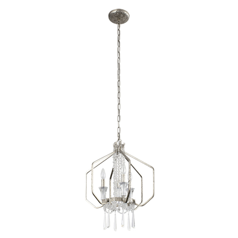 Four Light Pendant<br /><span style="color:#4AB0CE;">Entrega: 4-10 dias en USA</span><br /><span style="color:#4AB0CE;font-size:60%;">PREGUNTE POR ENTREGA EN PANAMA</span><br />Collection: Barcelona<br />Finish: Transcend Silver