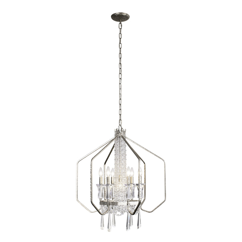 Seven Light Pendant<br /><span style="color:#4AB0CE;">Entrega: 4-10 dias en USA</span><br /><span style="color:#4AB0CE;font-size:60%;">PREGUNTE POR ENTREGA EN PANAMA</span><br />Collection: Barcelona<br />Finish: Transcend Silver