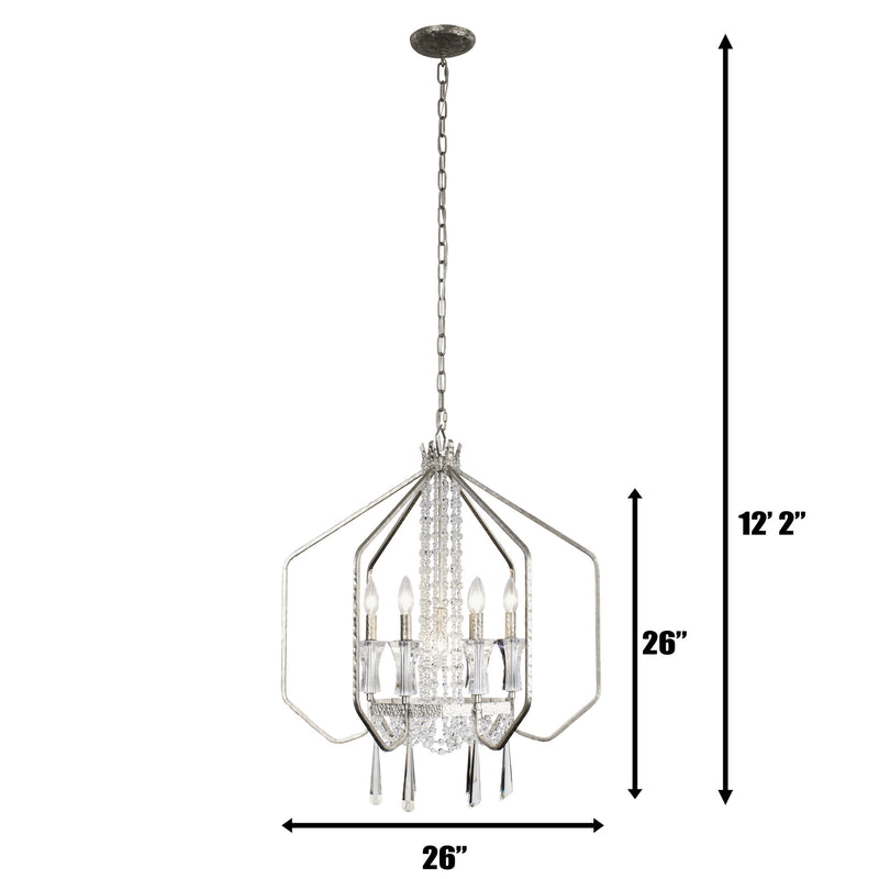 Seven Light Pendant<br /><span style="color:#4AB0CE;">Entrega: 4-10 dias en USA</span><br /><span style="color:#4AB0CE;font-size:60%;">PREGUNTE POR ENTREGA EN PANAMA</span><br />Collection: Barcelona<br />Finish: Transcend Silver