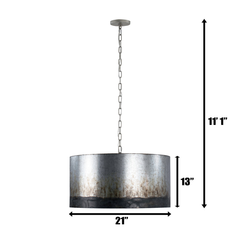 Four Light Pendant<br /><span style="color:#4AB0CE;">Entrega: 1-2 semanas en USA</span><br /><span style="color:#4AB0CE;font-size:60%;">PREGUNTE POR ENTREGA EN PANAMA</span><br />Collection: Cannery<br />Finish: Ombre Galvanized