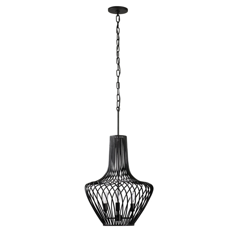 Three Light Pendant<br /><span style="color:#4AB0CE;">Entrega: 4-10 dias en USA</span><br /><span style="color:#4AB0CE;font-size:60%;">PREGUNTE POR ENTREGA EN PANAMA</span><br />Collection: Elsa<br />Finish: Black