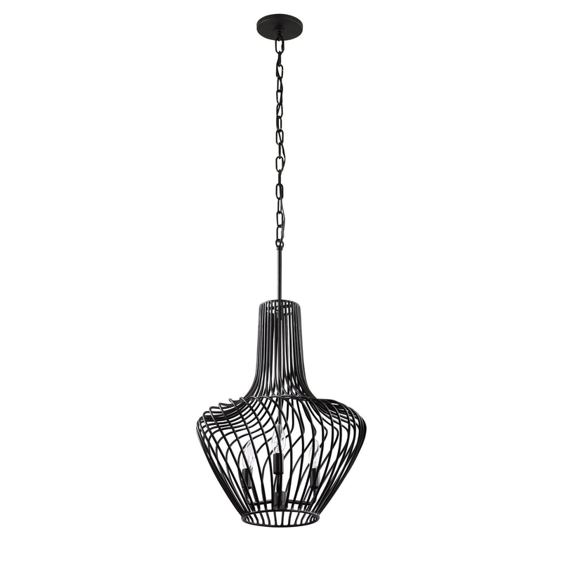 Three Light Pendant<br /><span style="color:#4AB0CE;">Entrega: 4-10 dias en USA</span><br /><span style="color:#4AB0CE;font-size:60%;">PREGUNTE POR ENTREGA EN PANAMA</span><br />Collection: Elsa<br />Finish: Black