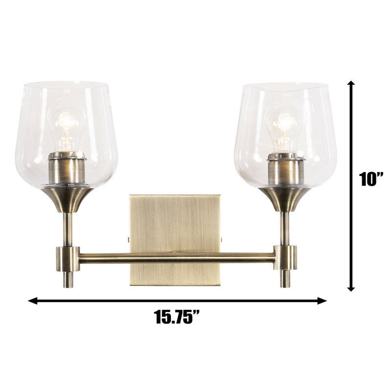 Varaluz - 340B02AB - Two Light Bath - Margaux - Antique Brass