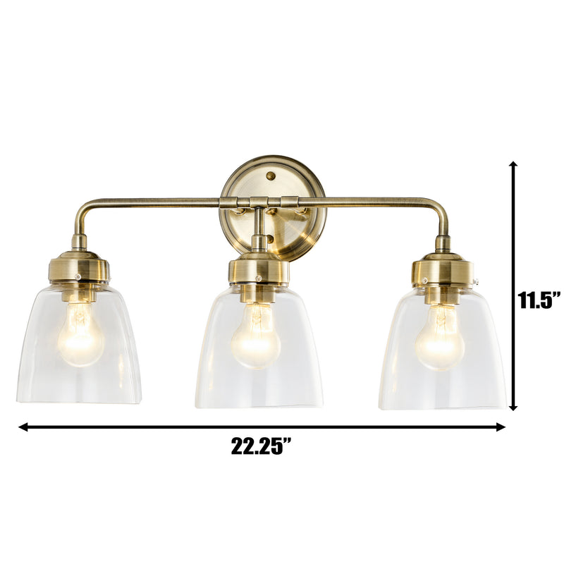 Varaluz - 341B03AB - Three Light Bath - Helena - Antique Brass