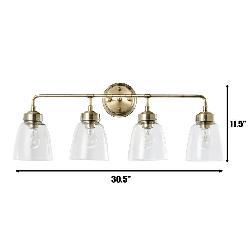 Varaluz - 341B04AB - Four Light Bath - Helena - Antique Brass