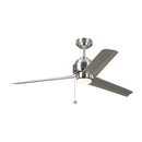 Visual Comfort Fan - 3AR54BS - 54" Ceiling Fan - Arcade - Brushed Steel