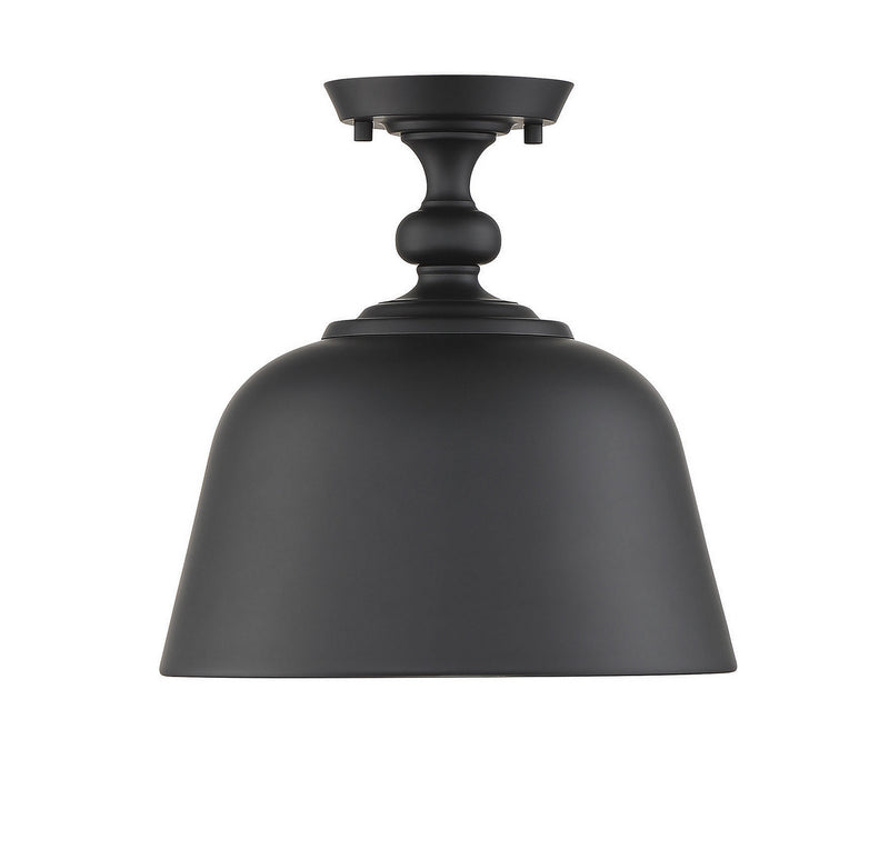 One Light Semi-Flush Mount<br /><span style="color:#4AB0CE;">Entrega: 4-10 dias en USA</span><br /><span style="color:#4AB0CE;font-size:60%;">PREGUNTE POR ENTREGA EN PANAMA</span><br />Collection: Berg<br />Finish: Matte Black