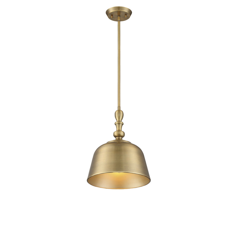 One Light Pendant<br /><span style="color:#4AB0CE;">Entrega: 4-10 dias en USA</span><br /><span style="color:#4AB0CE;font-size:60%;">PREGUNTE POR ENTREGA EN PANAMA</span><br />Collection: Berg<br />Finish: Warm Brass