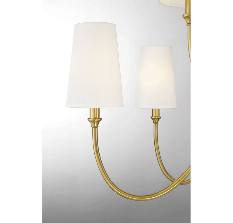 Five Light Chandelier<br /><span style="color:#4AB0CE;">Entrega: 4-10 dias en USA</span><br /><span style="color:#4AB0CE;font-size:60%;">PREGUNTE POR ENTREGA EN PANAMA</span><br />Collection: Cameron<br />Finish: Warm Brass