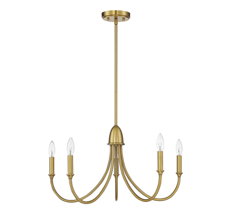 Five Light Chandelier<br /><span style="color:#4AB0CE;">Entrega: 4-10 dias en USA</span><br /><span style="color:#4AB0CE;font-size:60%;">PREGUNTE POR ENTREGA EN PANAMA</span><br />Collection: Cameron<br />Finish: Warm Brass