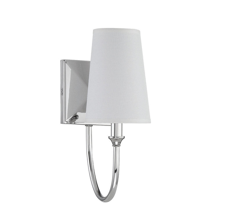 One Light Wall Sconce<br /><span style="color:#4AB0CE;">Entrega: 4-10 dias en USA</span><br /><span style="color:#4AB0CE;font-size:60%;">PREGUNTE POR ENTREGA EN PANAMA</span><br />Collection: Cameron<br />Finish: Polished Nickel