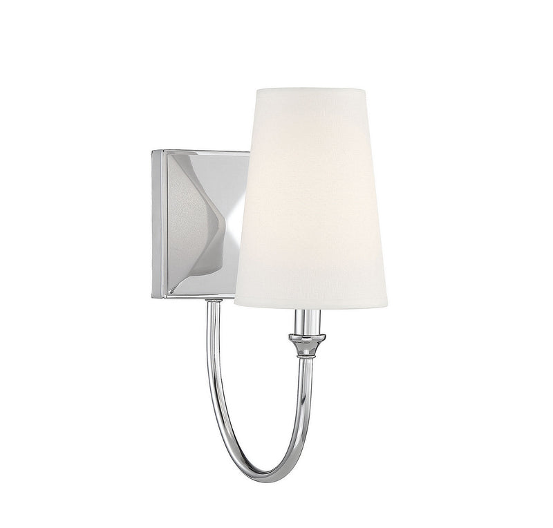 One Light Wall Sconce<br /><span style="color:#4AB0CE;">Entrega: 4-10 dias en USA</span><br /><span style="color:#4AB0CE;font-size:60%;">PREGUNTE POR ENTREGA EN PANAMA</span><br />Collection: Cameron<br />Finish: Polished Nickel