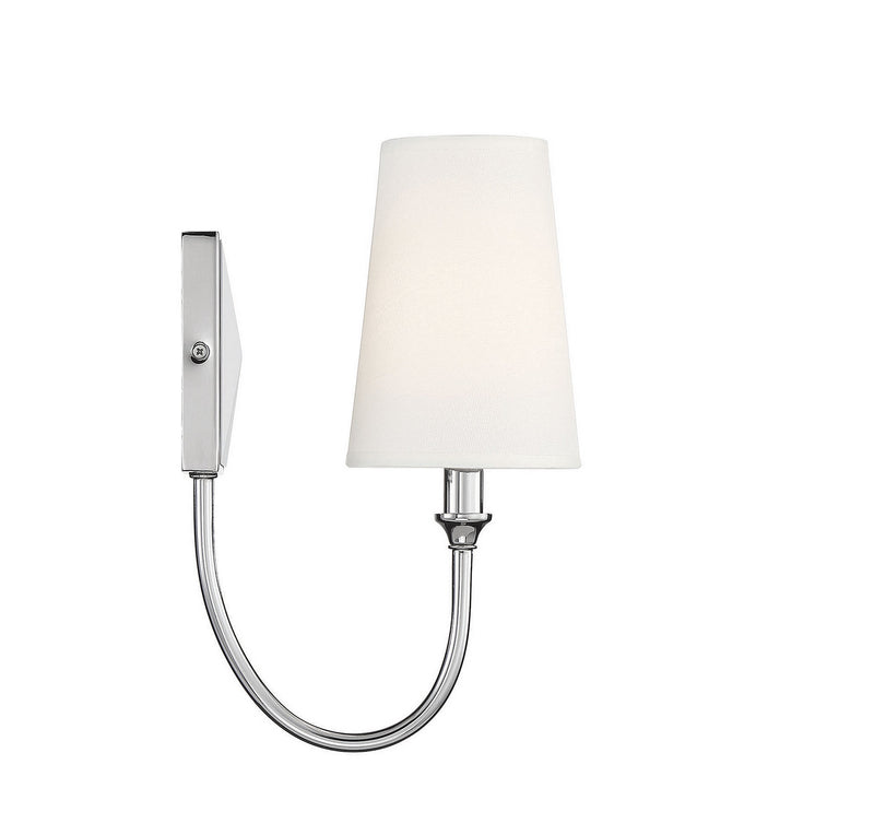 One Light Wall Sconce<br /><span style="color:#4AB0CE;">Entrega: 4-10 dias en USA</span><br /><span style="color:#4AB0CE;font-size:60%;">PREGUNTE POR ENTREGA EN PANAMA</span><br />Collection: Cameron<br />Finish: Polished Nickel