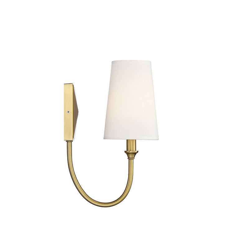 One Light Wall Sconce<br /><span style="color:#4AB0CE;">Entrega: 4-10 dias en USA</span><br /><span style="color:#4AB0CE;font-size:60%;">PREGUNTE POR ENTREGA EN PANAMA</span><br />Collection: Cameron<br />Finish: Warm Brass