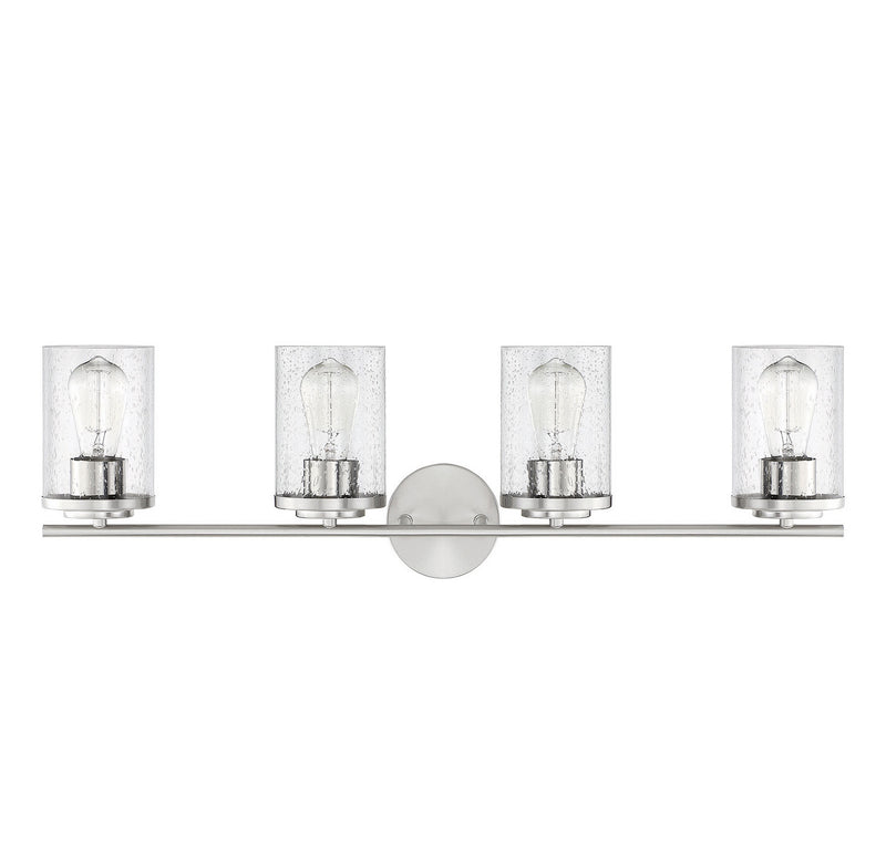 Four Light Bath Bar<br /><span style="color:#4AB0CE;">Entrega: 4-10 dias en USA</span><br /><span style="color:#4AB0CE;font-size:60%;">PREGUNTE POR ENTREGA EN PANAMA</span><br />Collection: Marshall<br />Finish: Polished Chrome