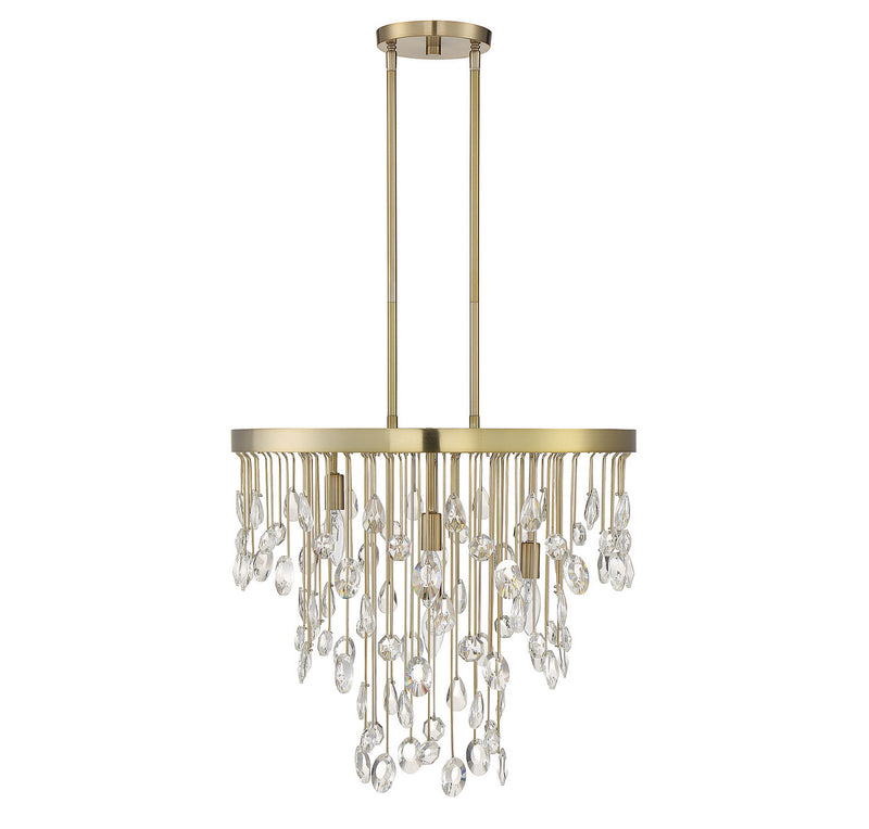 Four Light Chandelier<br /><span style="color:#4AB0CE;">Entrega: 4-10 dias en USA</span><br /><span style="color:#4AB0CE;font-size:60%;">PREGUNTE POR ENTREGA EN PANAMA</span><br />Collection: Livorno<br />Finish: Noble Brass