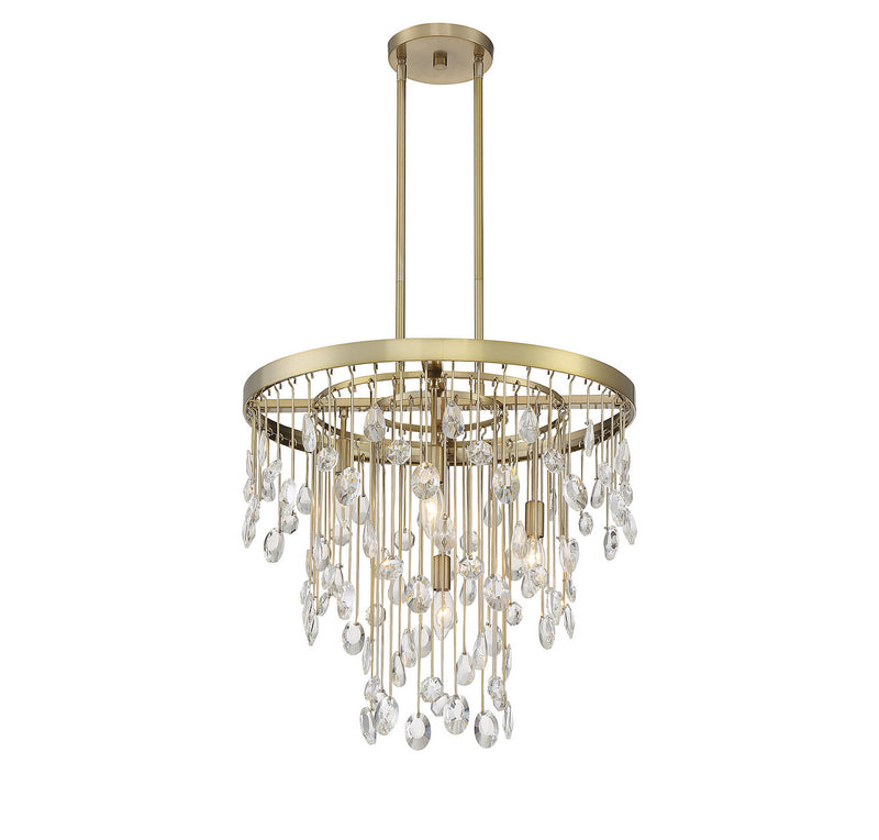 Four Light Chandelier<br /><span style="color:#4AB0CE;">Entrega: 4-10 dias en USA</span><br /><span style="color:#4AB0CE;font-size:60%;">PREGUNTE POR ENTREGA EN PANAMA</span><br />Collection: Livorno<br />Finish: Noble Brass