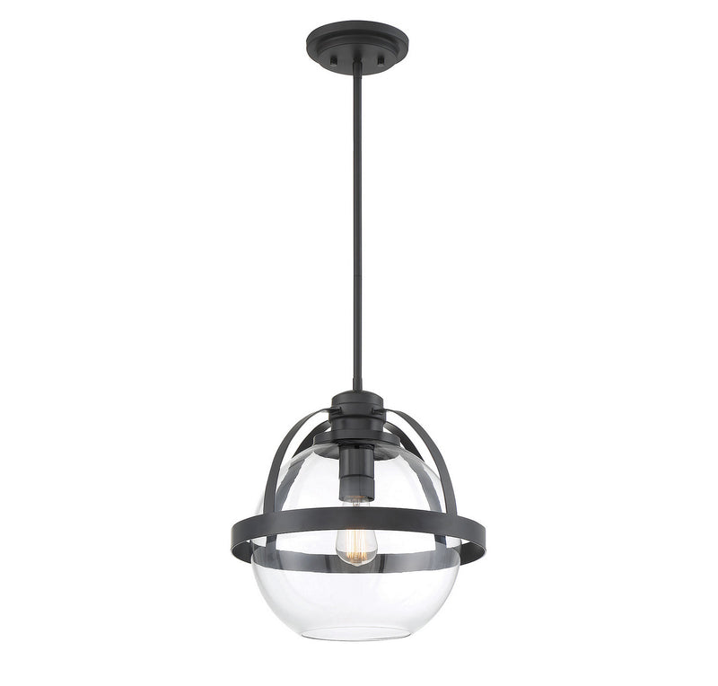 One Light Pendant<br /><span style="color:#4AB0CE;">Entrega: 4-10 dias en USA</span><br /><span style="color:#4AB0CE;font-size:60%;">PREGUNTE POR ENTREGA EN PANAMA</span><br />Collection: Pendleton<br />Finish: Matte Black