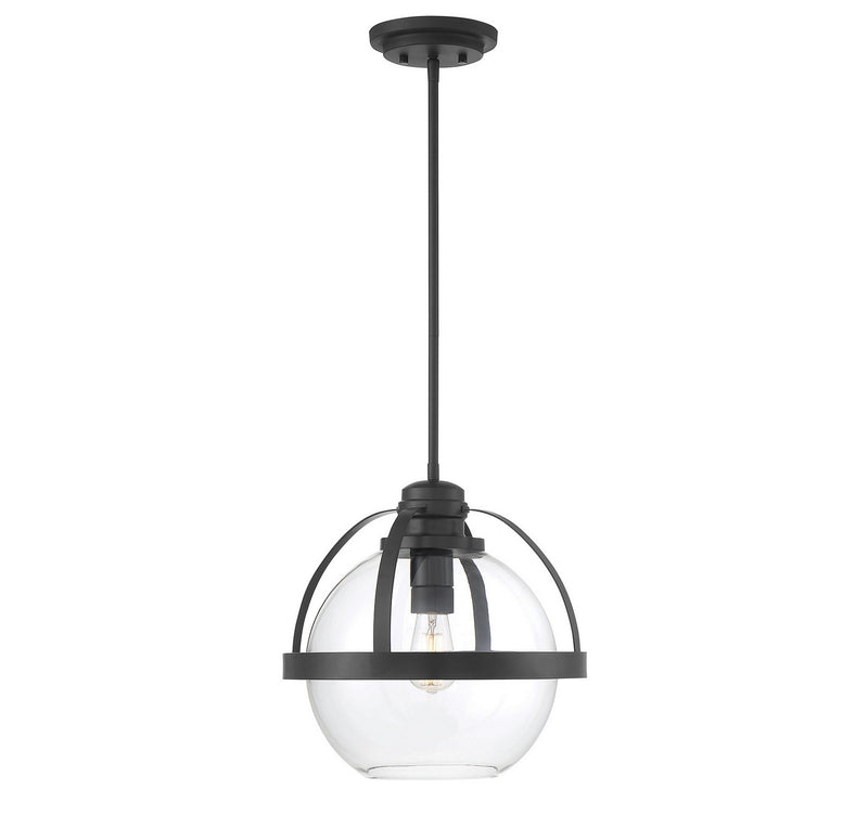 One Light Pendant<br /><span style="color:#4AB0CE;">Entrega: 4-10 dias en USA</span><br /><span style="color:#4AB0CE;font-size:60%;">PREGUNTE POR ENTREGA EN PANAMA</span><br />Collection: Pendleton<br />Finish: Matte Black