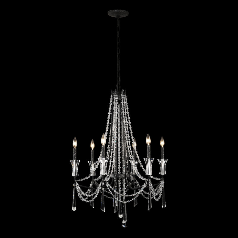Six Light Chandelier<br /><span style="color:#4AB0CE;">Entrega: 3-4 semanas en USA</span><br /><span style="color:#4AB0CE;font-size:60%;">PREGUNTE POR ENTREGA EN PANAMA</span><br />Collection: Barcelona<br />Finish: Onyx