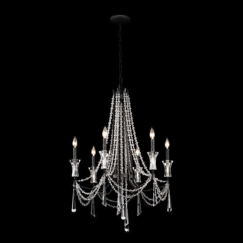 Varaluz - 270C06OX - Six Light Chandelier - Barcelona - Onyx