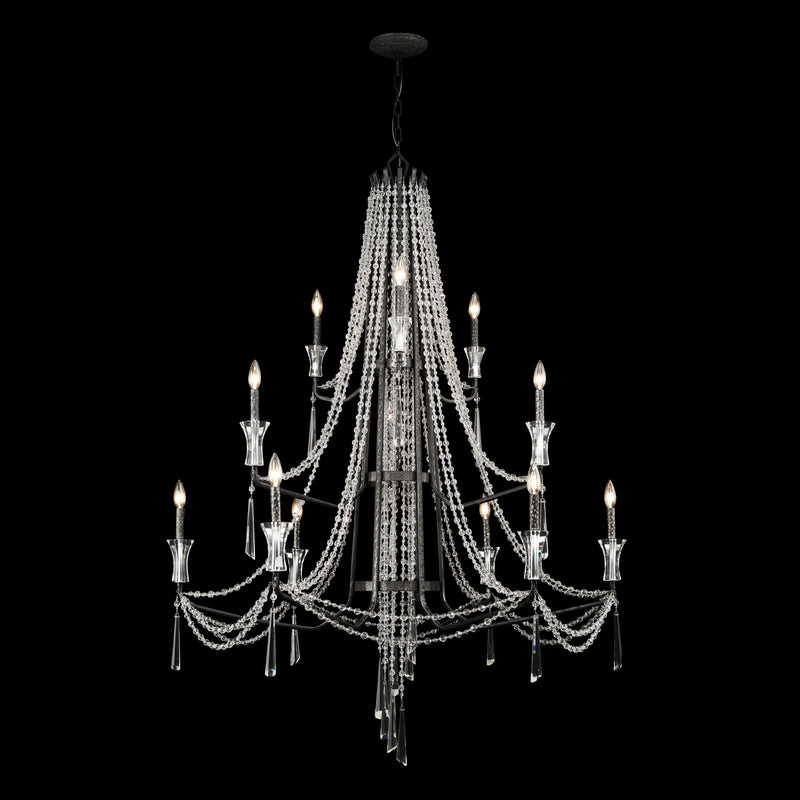 Varaluz - 270C12OX - 12 Light Chandelier - Barcelona - Onyx