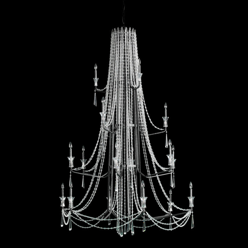 18 Light Chandelier<br /><span style="color:#4AB0CE;">Entrega: 4-10 dias en USA</span><br /><span style="color:#4AB0CE;font-size:60%;">PREGUNTE POR ENTREGA EN PANAMA</span><br />Collection: Barcelona<br />Finish: Onyx