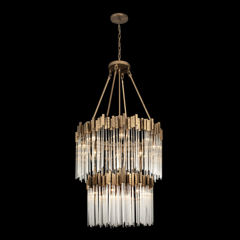 14 Light Chandelier<br /><span style="color:#4AB0CE;">Entrega: 4-10 dias en USA</span><br /><span style="color:#4AB0CE;font-size:60%;">PREGUNTE POR ENTREGA EN PANAMA</span><br />Collection: Matrix<br />Finish: Havana Gold