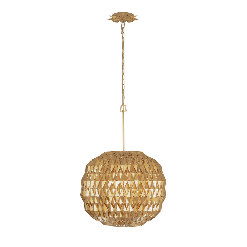 Six Light Pendant<br /><span style="color:#4AB0CE;">Entrega: 4-10 dias en USA</span><br /><span style="color:#4AB0CE;font-size:60%;">PREGUNTE POR ENTREGA EN PANAMA</span><br />Collection: Forever<br />Finish: French Gold