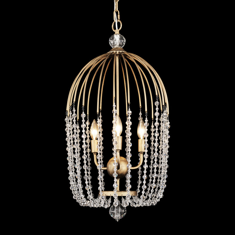 Three Light Pendant<br /><span style="color:#4AB0CE;">Entrega: 4-10 dias en USA</span><br /><span style="color:#4AB0CE;font-size:60%;">PREGUNTE POR ENTREGA EN PANAMA</span><br />Collection: Voliere<br />Finish: Havana Gold