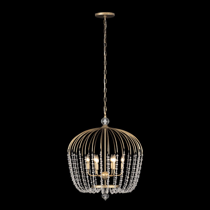 Six Light Pendant<br /><span style="color:#4AB0CE;">Entrega: 12-13 semanas en USA</span><br /><span style="color:#4AB0CE;font-size:60%;">PREGUNTE POR ENTREGA EN PANAMA</span><br />Collection: Voliere<br />Finish: Havana Gold
