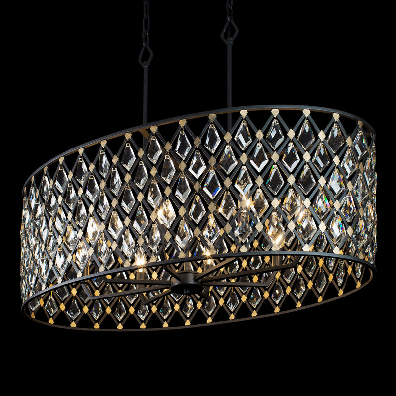 Eight Light Pendant<br /><span style="color:#4AB0CE;">Entrega: 4-10 dias en USA</span><br /><span style="color:#4AB0CE;font-size:60%;">PREGUNTE POR ENTREGA EN PANAMA</span><br />Collection: Windsor<br />Finish: Carbon/Havana Gold