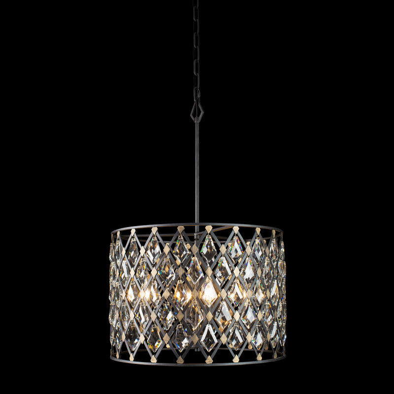 Four Light Pendant<br /><span style="color:#4AB0CE;">Entrega: 5-6 semanas en USA</span><br /><span style="color:#4AB0CE;font-size:60%;">PREGUNTE POR ENTREGA EN PANAMA</span><br />Collection: Windsor<br />Finish: Carbon/Havana Gold