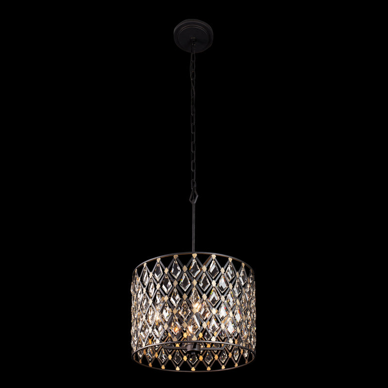 Four Light Pendant<br /><span style="color:#4AB0CE;">Entrega: 5-6 semanas en USA</span><br /><span style="color:#4AB0CE;font-size:60%;">PREGUNTE POR ENTREGA EN PANAMA</span><br />Collection: Windsor<br />Finish: Carbon/Havana Gold