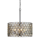Six Light Pendant<br /><span style="color:#4AB0CE;">Entrega: 4-10 dias en USA</span><br /><span style="color:#4AB0CE;font-size:60%;">PREGUNTE POR ENTREGA EN PANAMA</span><br />Collection: Windsor<br />Finish: Carbon/Havana Gold