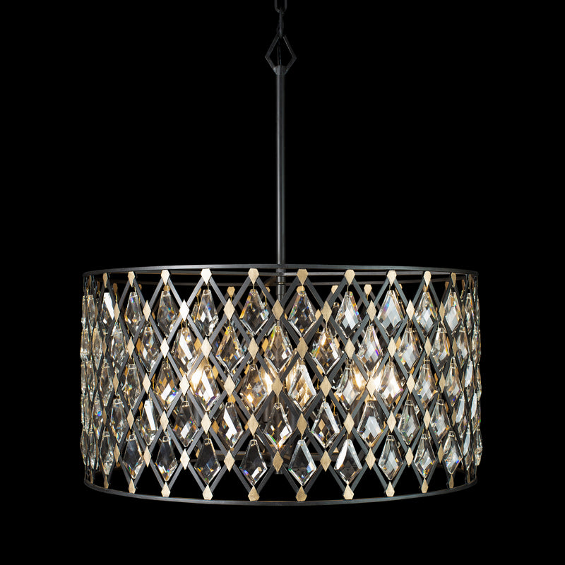 Six Light Pendant<br /><span style="color:#4AB0CE;">Entrega: 4-10 dias en USA</span><br /><span style="color:#4AB0CE;font-size:60%;">PREGUNTE POR ENTREGA EN PANAMA</span><br />Collection: Windsor<br />Finish: Carbon/Havana Gold