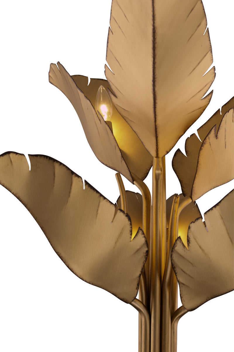 Six Light Chandelier<br /><span style="color:#4AB0CE;">Entrega: 18-19 semanas en USA</span><br /><span style="color:#4AB0CE;font-size:60%;">PREGUNTE POR ENTREGA EN PANAMA</span><br />Collection: Banana Leaf<br />Finish: Gold