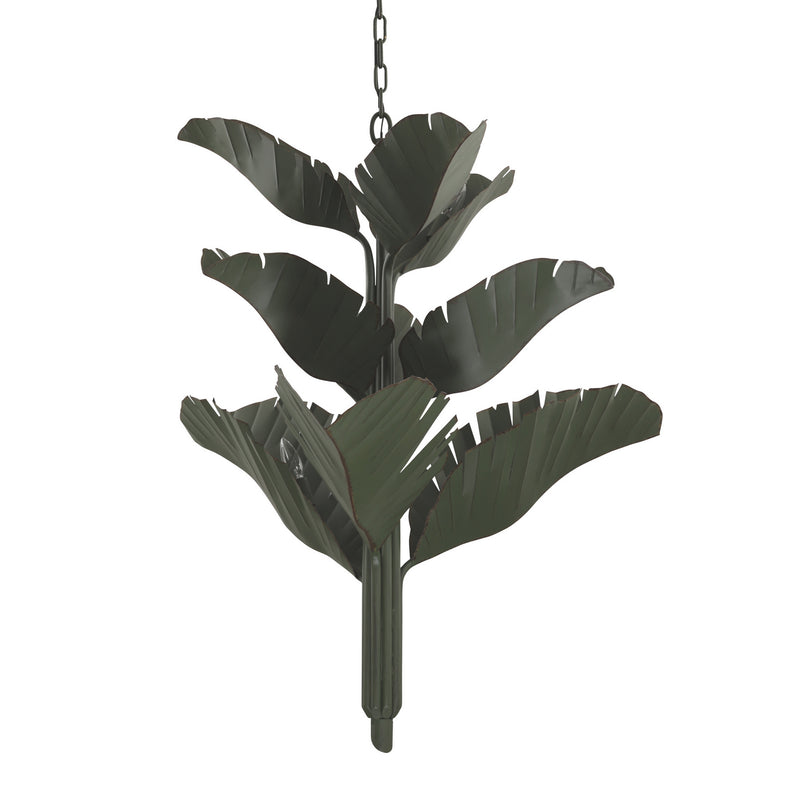 Nine Light Chandelier<br /><span style="color:#4AB0CE;">Entrega: 4-10 dias en USA</span><br /><span style="color:#4AB0CE;font-size:60%;">PREGUNTE POR ENTREGA EN PANAMA</span><br />Collection: Banana Leaf<br />Finish: Banana Leaf