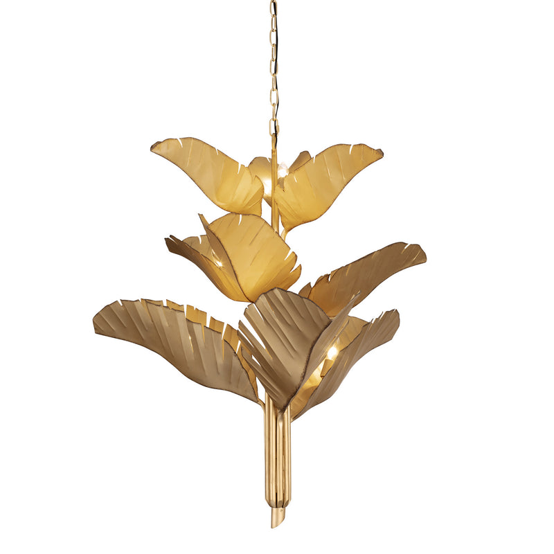 Varaluz - 901C09GO - Nine Light Chandelier - Banana Leaf - Gold