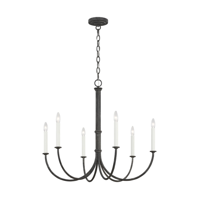 Six Light Chandelier<br /><span style="color:#4AB0CE;">Entrega: 4-10 dias en USA</span><br /><span style="color:#4AB0CE;font-size:60%;">PREGUNTE POR ENTREGA EN PANAMA</span><br />Collection: Champlain<br />Finish: Iron Oxide