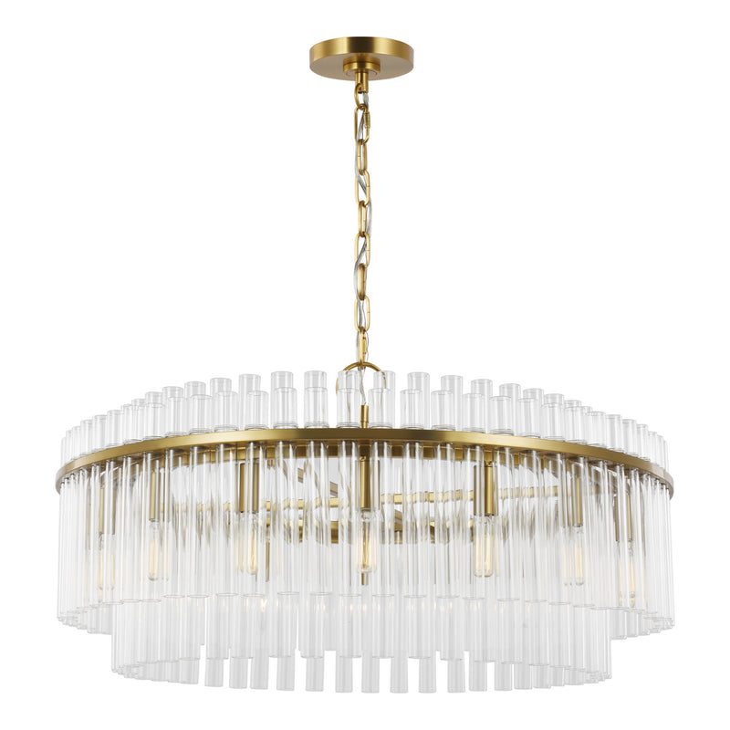 16 Light Chandelier<br /><span style="color:#4AB0CE;">Entrega: 4-10 dias en USA</span><br /><span style="color:#4AB0CE;font-size:60%;">PREGUNTE POR ENTREGA EN PANAMA</span><br />Collection: Beckett<br />Finish: Burnished Brass