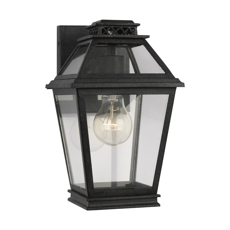 One Light Outdoor Wall Lantern<br /><span style="color:#4AB0CE;">Entrega: 4-10 dias en USA</span><br /><span style="color:#4AB0CE;font-size:60%;">PREGUNTE POR ENTREGA EN PANAMA</span><br />Collection: Falmouth<br />Finish: Dark Weathered Zinc