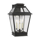 Three Light Outdoor Wall Lantern<br /><span style="color:#4AB0CE;">Entrega: 4-10 dias en USA</span><br /><span style="color:#4AB0CE;font-size:60%;">PREGUNTE POR ENTREGA EN PANAMA</span><br />Collection: Falmouth<br />Finish: Dark Weathered Zinc