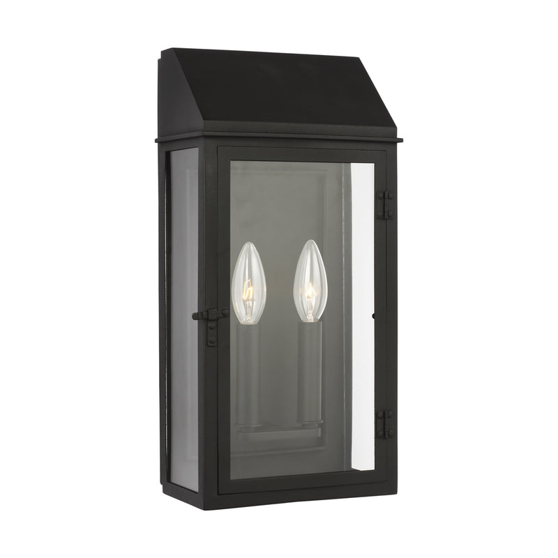 Two Light Outdoor Wall Lantern<br /><span style="color:#4AB0CE;">Entrega: 4-10 dias en USA</span><br /><span style="color:#4AB0CE;font-size:60%;">PREGUNTE POR ENTREGA EN PANAMA</span><br />Collection: Hingham<br />Finish: Textured Black